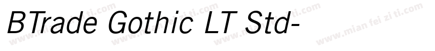 BTrade Gothic LT Std字体转换